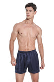 MEN 100% Mulberry Silk Boxer Shorts - Navy Blue