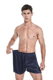 MEN 100% Mulberry Silk Boxer Shorts - Navy Blue