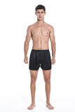 MEN 100% Mulberry Silk Boxer Shorts - Black