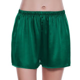Womens 100% Mulberry Silk Shorts - Emerald