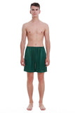 100% Mulberry Silk Boxer Shorts for Men - Emerald