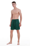100% Mulberry Silk Boxer Shorts for Men - Emerald
