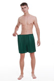 100% Mulberry Silk Boxer Shorts for Men - Emerald