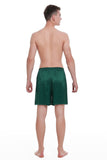 100% Mulberry Silk Boxer Shorts for Men - Emerald