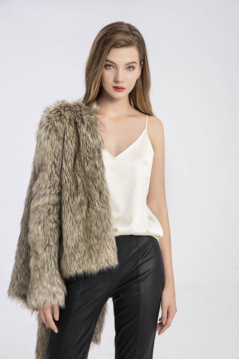 100% Double Layer Mulberry Silk Cami Top with Gift Box- Ivory
