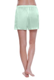 Womens 100% Mulberry Silk Shorts - Mint Green