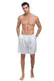 100% Mulberry Silk Boxer Shorts for Men - Grey