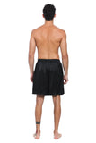 100% Mulberry Silk Boxer Shorts for Men - Black