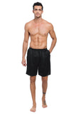 100% Mulberry Silk Boxer Shorts for Men - Black