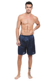 100% Mulberry Silk Boxer Shorts for Men - Navy Blue
