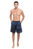 100% Mulberry Silk Boxer Shorts for Men - Navy Blue