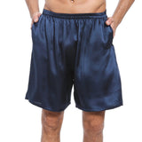100% Mulberry Silk Boxer Shorts for Men - Royal Blue