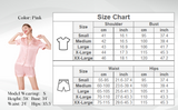 LEPTON 100% 19mm Short Sleeve Mulberry Silk Pajama Set - Pink (Please Order a Big Size)