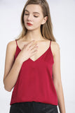 100% Premium Mulberry Silk Cami Top with Gift Box- Scarlett