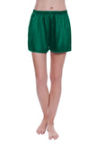 Womens 100% Mulberry Silk Shorts - Emerald