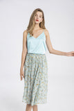 100% Double Layer Mulberry Silk Cami Top with Gift Box- Light Blue