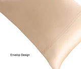 22mm 100% Both Side Mulberry Silk Envelop Pillowcase and Eye Mask with Gift Box (Champagne) - Queen Size