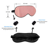 22mm 100% Both Side Mulberry Silk Envelop Pillowcase and Eye Mask with Gift Box (Champagne) - Queen Size