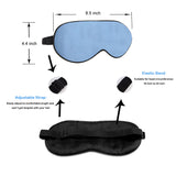 19mm 100% Both Side Mulberry Silk Envelop Pillowcase and Eye Mask with Gift Box (Light Blue) - Queen Size