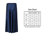 100% Mulberry Silk Skirt - Black