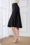 100% Mulberry Silk Skirt - Black