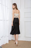 100% Mulberry Silk Skirt - Black