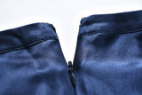 100% Mulberry Silk Skirt - Navy Blue
