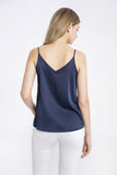 100% Premium Mulberry Silk Cami Top with Gift Box- Navy Blue