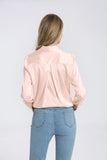 100% Mulberry Silk Blouse with Gift Box-Pink