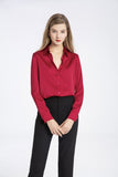 100% Mulberry Silk Blouse with Gift Box-Scarlett