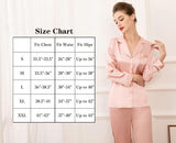 19mm Women 100% Mulberry Long Sleeve Silk Pajama Set - Navy Blue
